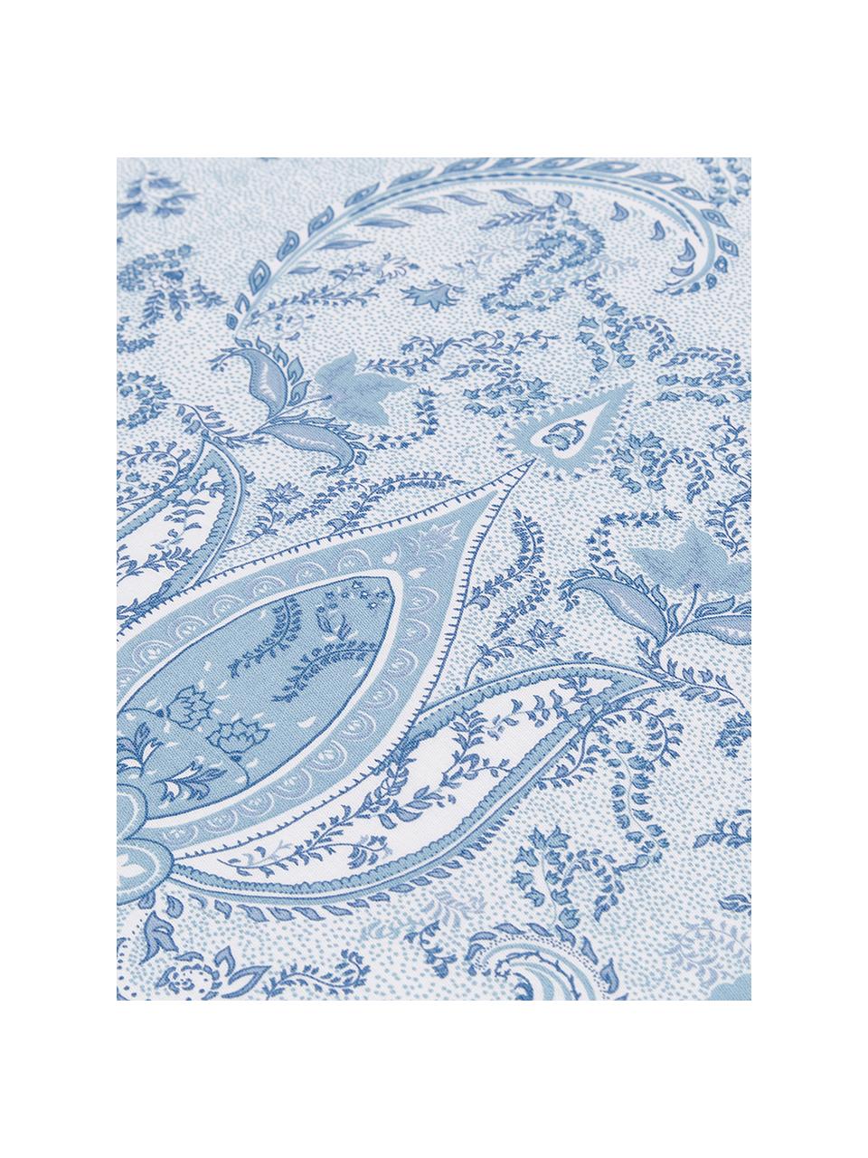Povlak na polštář z bavlněného saténu s paisley vzorem Grantham, 2 ks, Modrá, se vzorem, Š 40 cm, D 80 cm