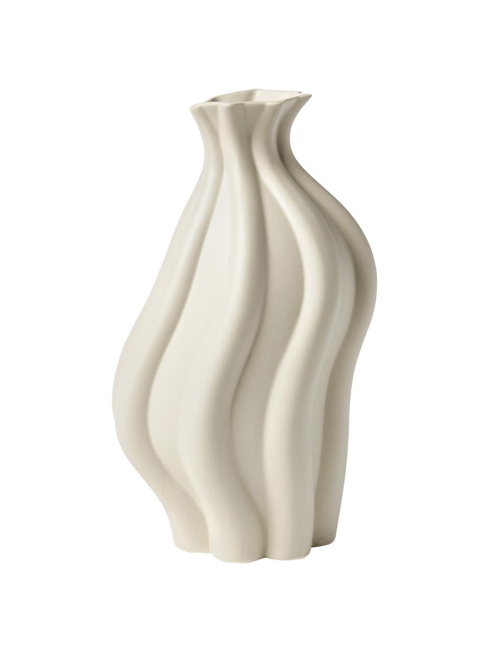 Jarrón de cerámica Blom, Cerámica, Beige, Al 33 cm