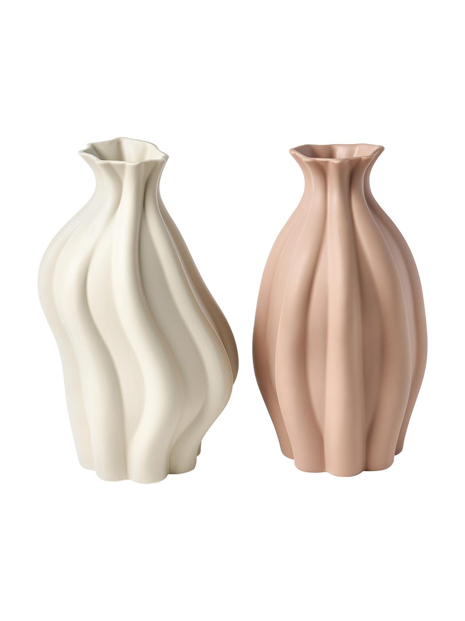 Váza z keramiky Blom, Keramika, Béžová, V 33 cm