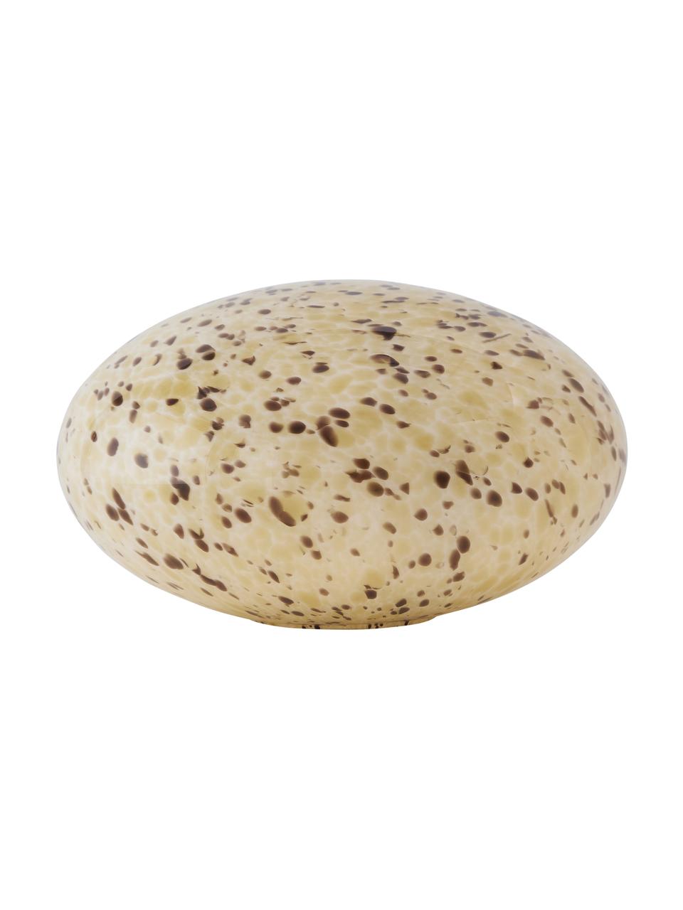 Lampada piccola da tavolo in vetro soffiato Marno, Lampada: vetro soffiato, Tonalità beige, maculato, Ø 30 x Alt. 17 cm