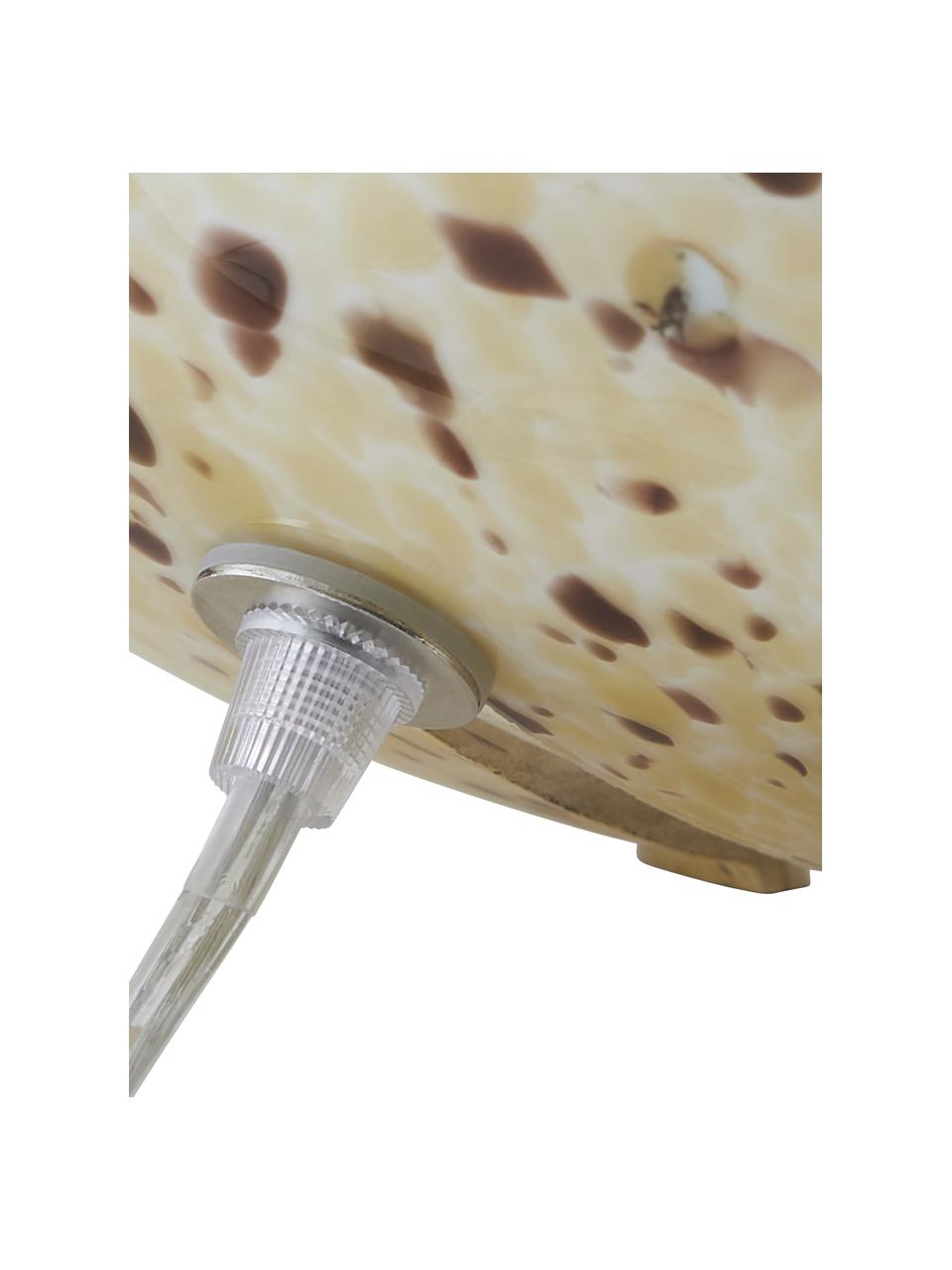 Lampada piccola da tavolo in vetro soffiato Marno, Lampada: vetro soffiato, Tonalità beige, maculato, Ø 30 x Alt. 17 cm