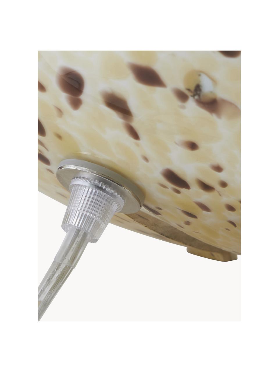 Petite lampe à poser soufflée bouche Marno, Tons beiges, mouchetés, Ø 30 x haut. 17 cm
