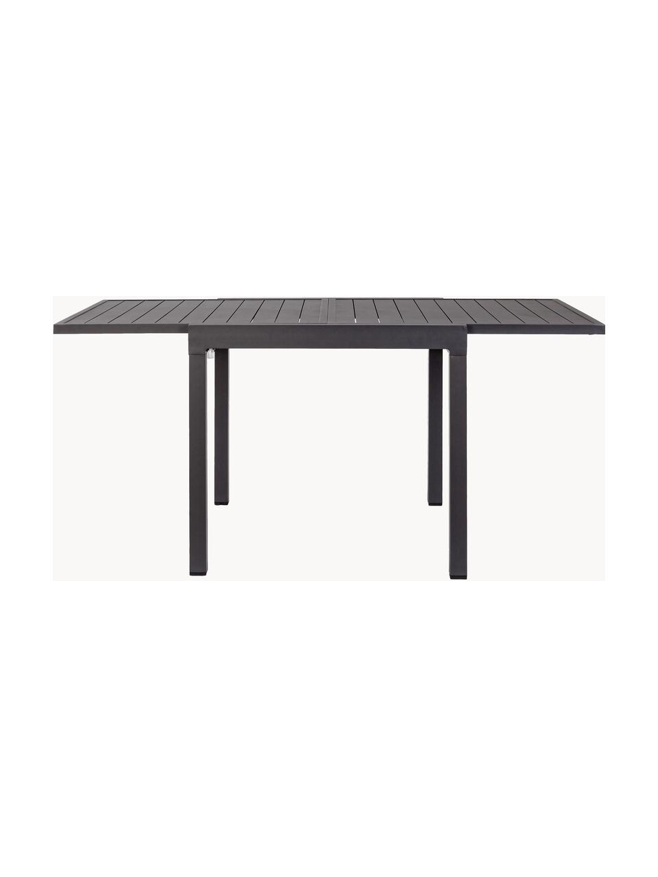 Tavolo allungabile da giardino Pelagius, 83 - 166 x 80 cm, Alluminio verniciato a polvere, Antracite, Larg. 83/166 x Prof. 80 cm