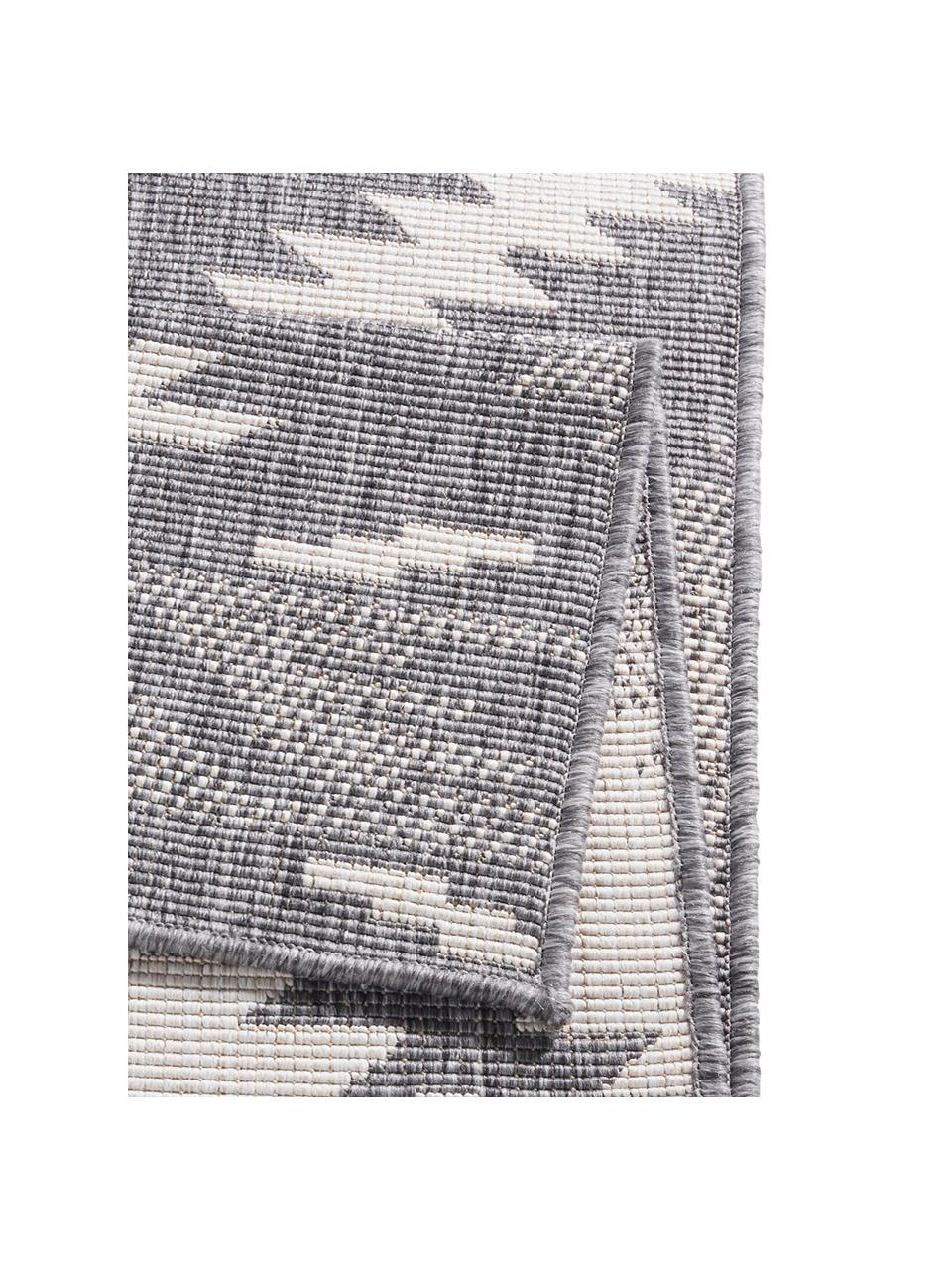 Dubbelzijdig in- en outdoor vloerkleed Malibu in grijs/crèmekleur, Grijs, crèmekleurig, B 200 x L 290 cm (maat L)