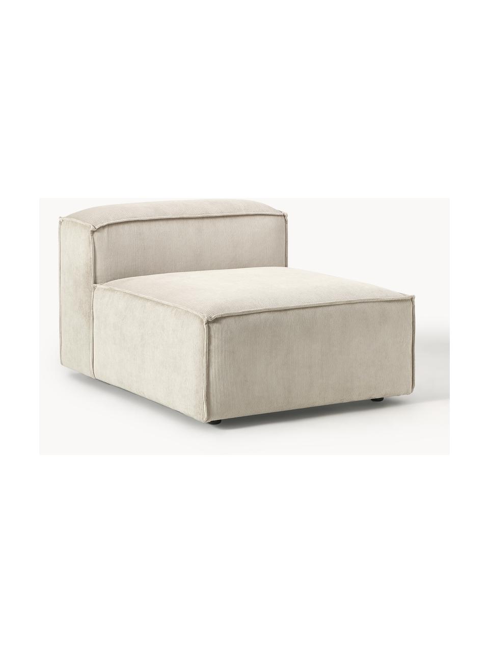 Mittelmodul Lennon aus Cord, Bezug: Cord (92 % Polyester, 8 %, Gestell: Massives Kiefernholz, Spe, Cord Hellbeige, B 89 x T 119 cm