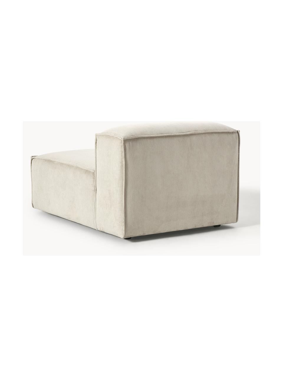 Mittelmodul Lennon aus Cord, Bezug: Cord (92 % Polyester, 8 %, Gestell: Massives Kiefernholz, Spe, Cord Hellbeige, B 89 x T 119 cm