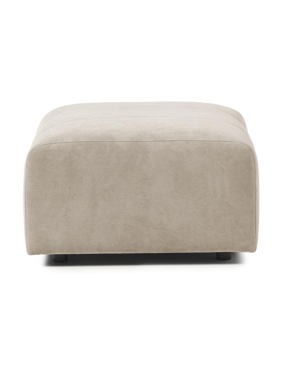 Voetenbank Lena, Bekleding: geweven stof (88% polyest, Frame: grenenhout, multiplex, ha, Poten: kunststof, Geweven stof beige, B 76 x D 76 cm