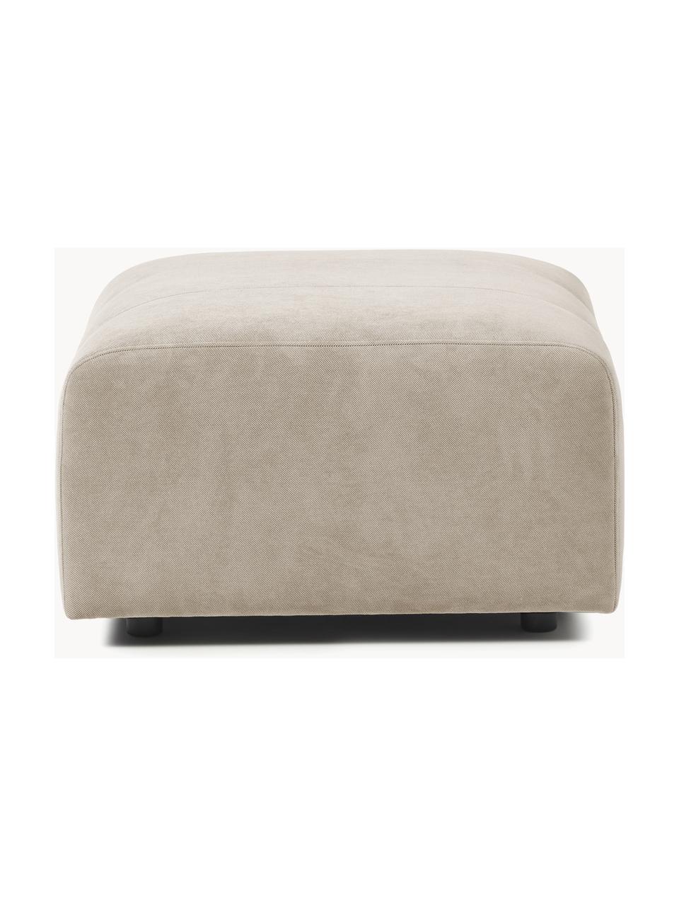 Sofa-Hocker Lena, Bezug: Webstoff (88% Polyester, , Gestell: Kiefernholz, Schichtholz,, Füße: Kunststoff, Webstoff Hellbeige, B 76 x T 76 cm