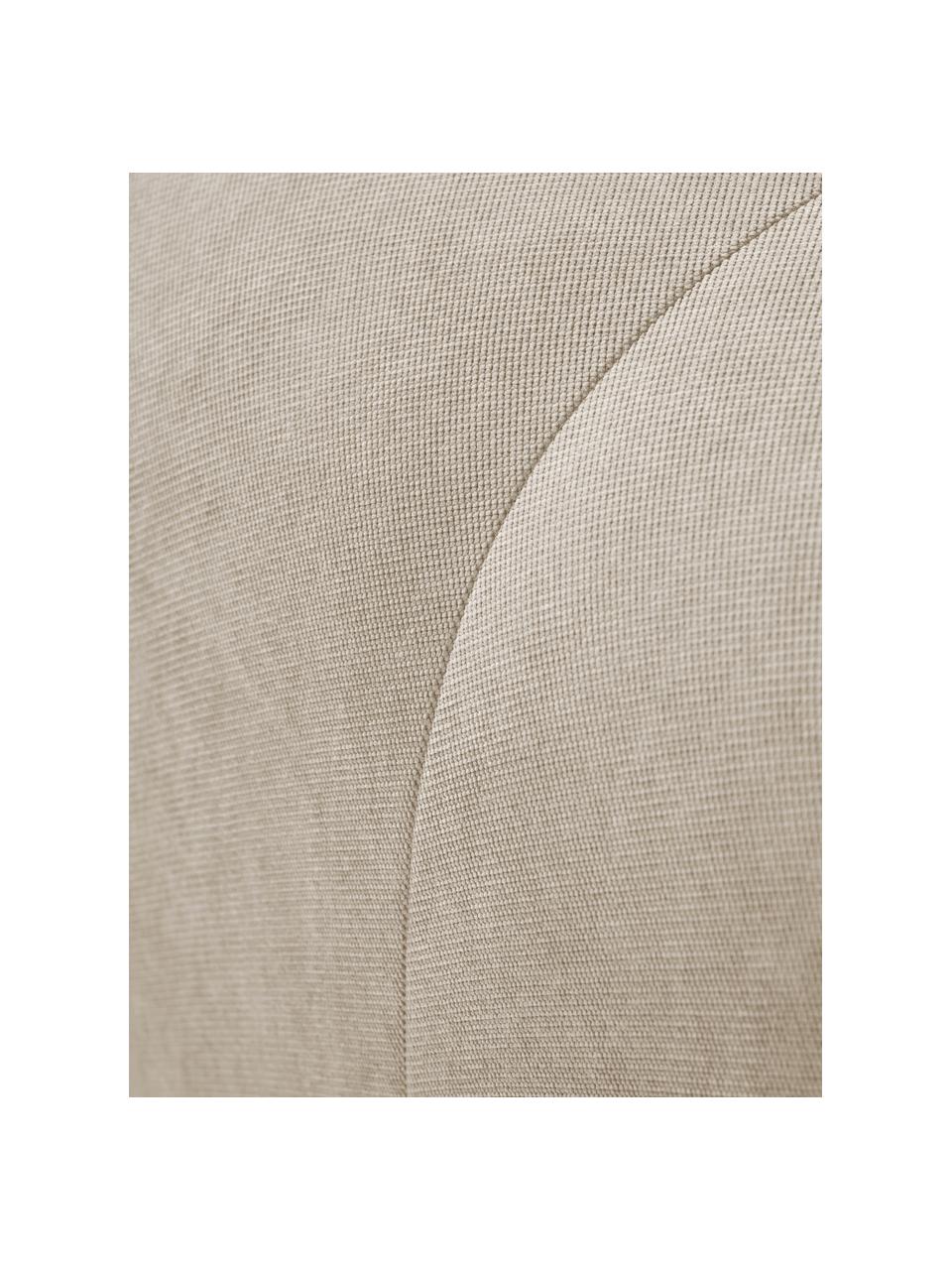 Poggiapiedi da divano Lena, Rivestimento: tessuto (88% poliestere, , Struttura: legno di pino, legno lami, Piedini: plastica, Tessuto beige chiaro, Larg. 76 x Prof. 76 cm
