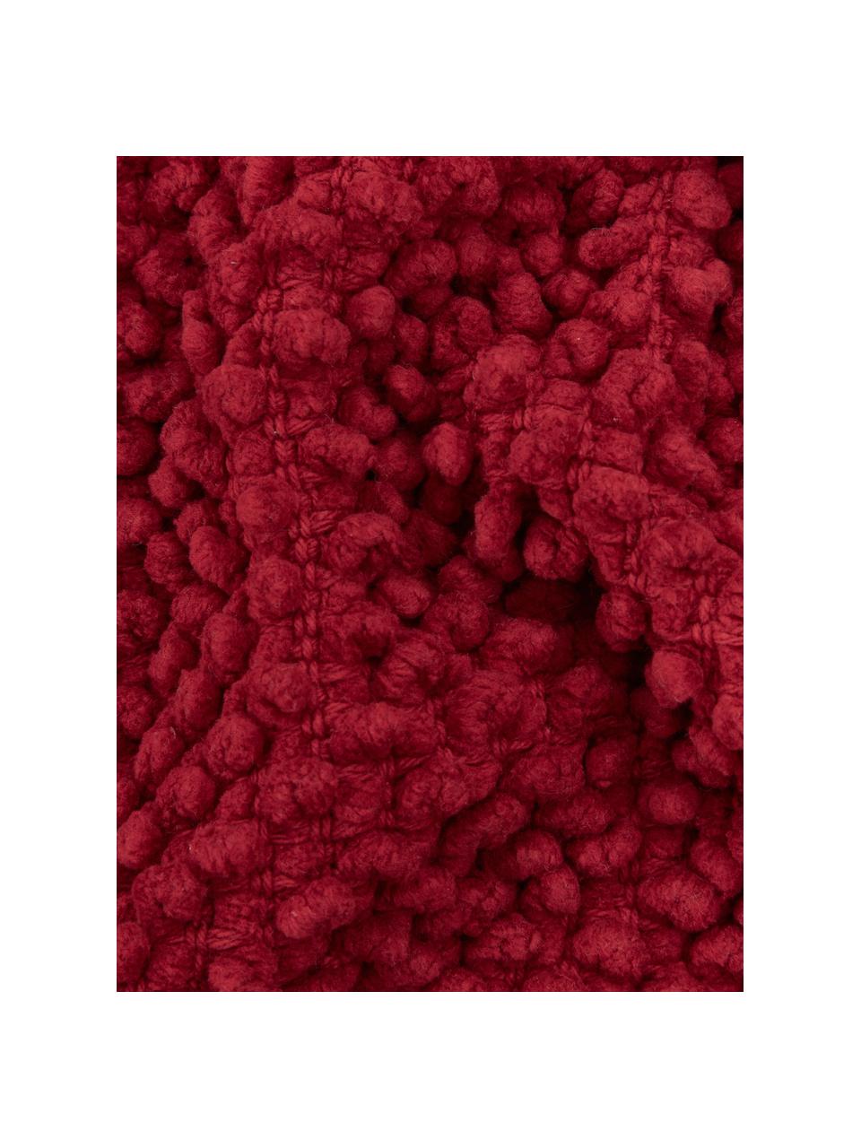 Kussenhoes Indi met gestructureerde oppervlak, 100% katoen, Donkerrood, B 45 x L 45 cm