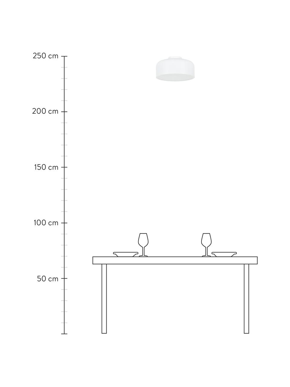 Stropní svítidlo z kovu Ole, Matná bílá, Ø 35 cm, V 18 cm