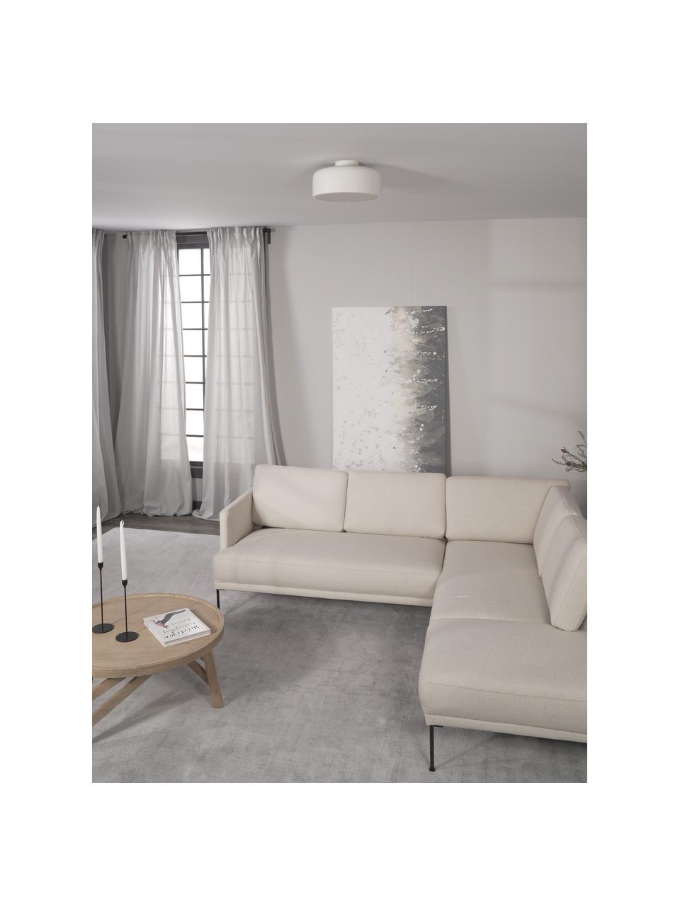 Stropná lampa z kovu Ole, Biela, matná, Ø 35 x V 18 cm