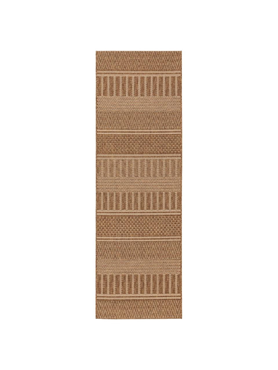 Tapis extérieur en jute Naoto, 100 % polypropylène, Brun, larg. 80 x long. 240 cm