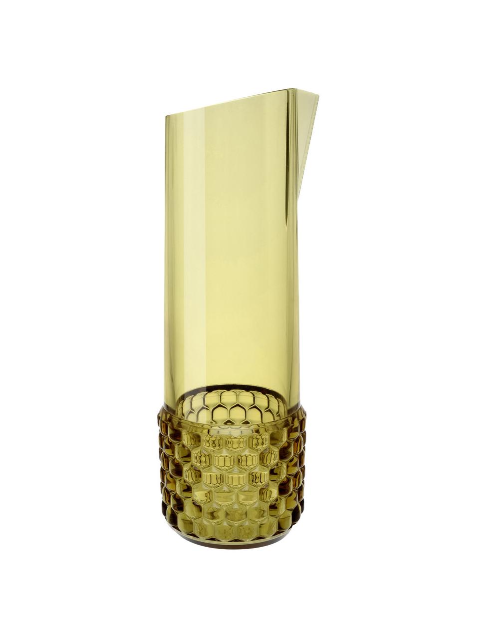 Caraffa acqua con motivo strutturato Jellies, 1,3 L, Plastica, Verde chiaro trasparente, 1.3 L
