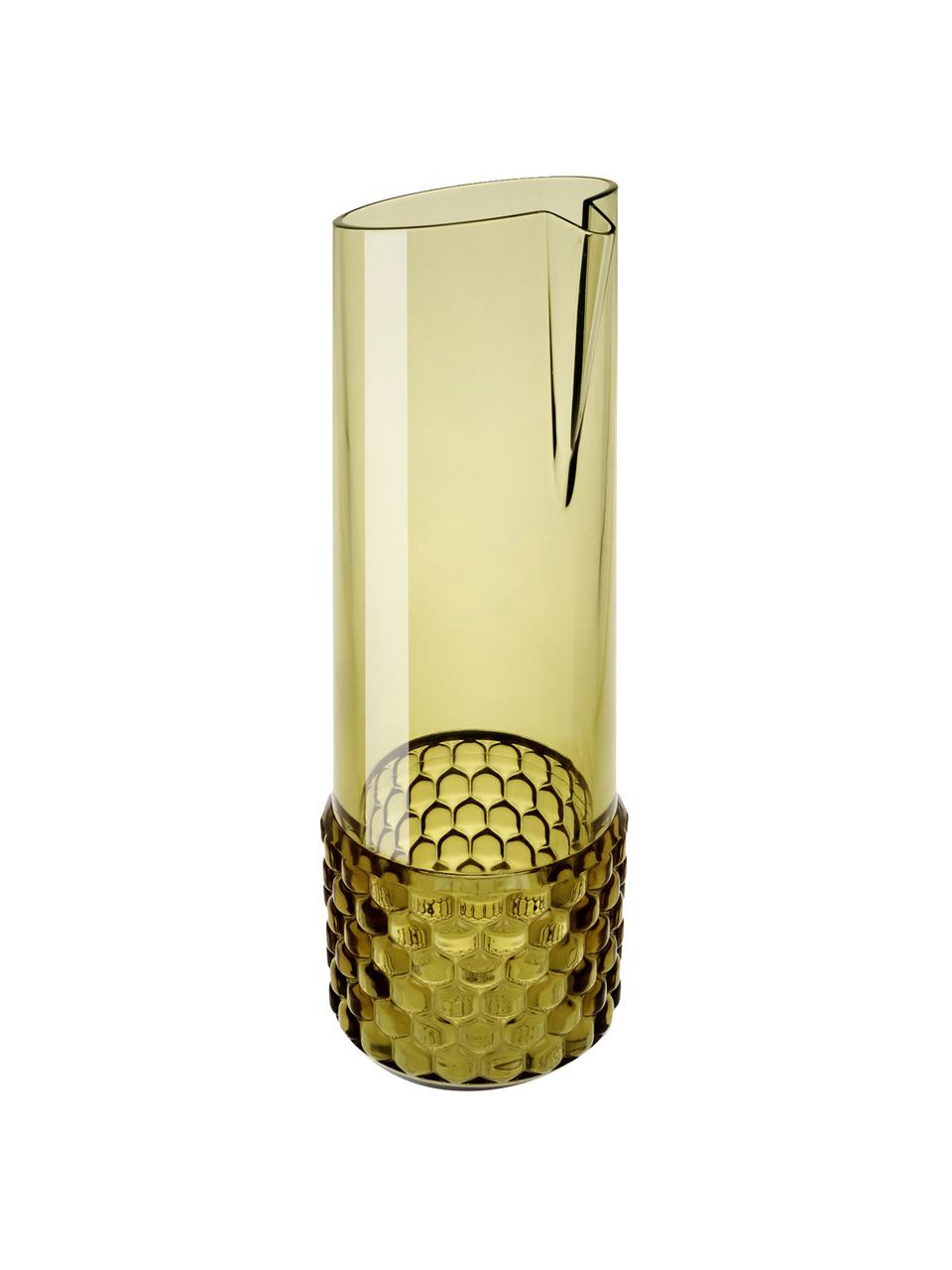 Waterkaraf Jellies met structuurpatroon, 1.3 L, Kunststof, Lichtgroen, transparant, 1.3 L