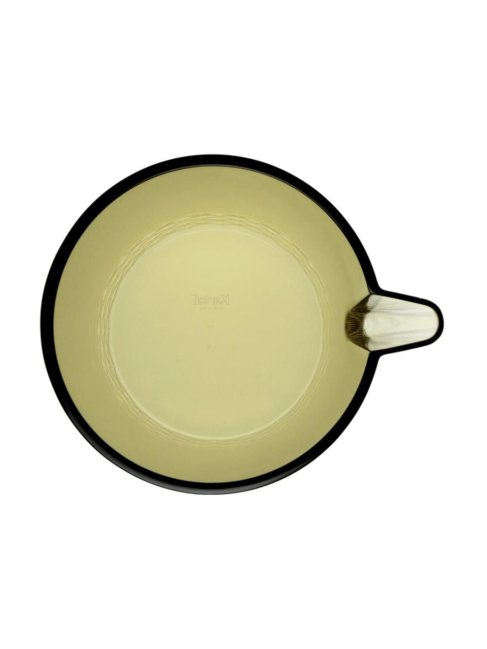 Jarra con relieves Jellies, 1,3 L, Plástico, Verde claro transparente, 1,3 L