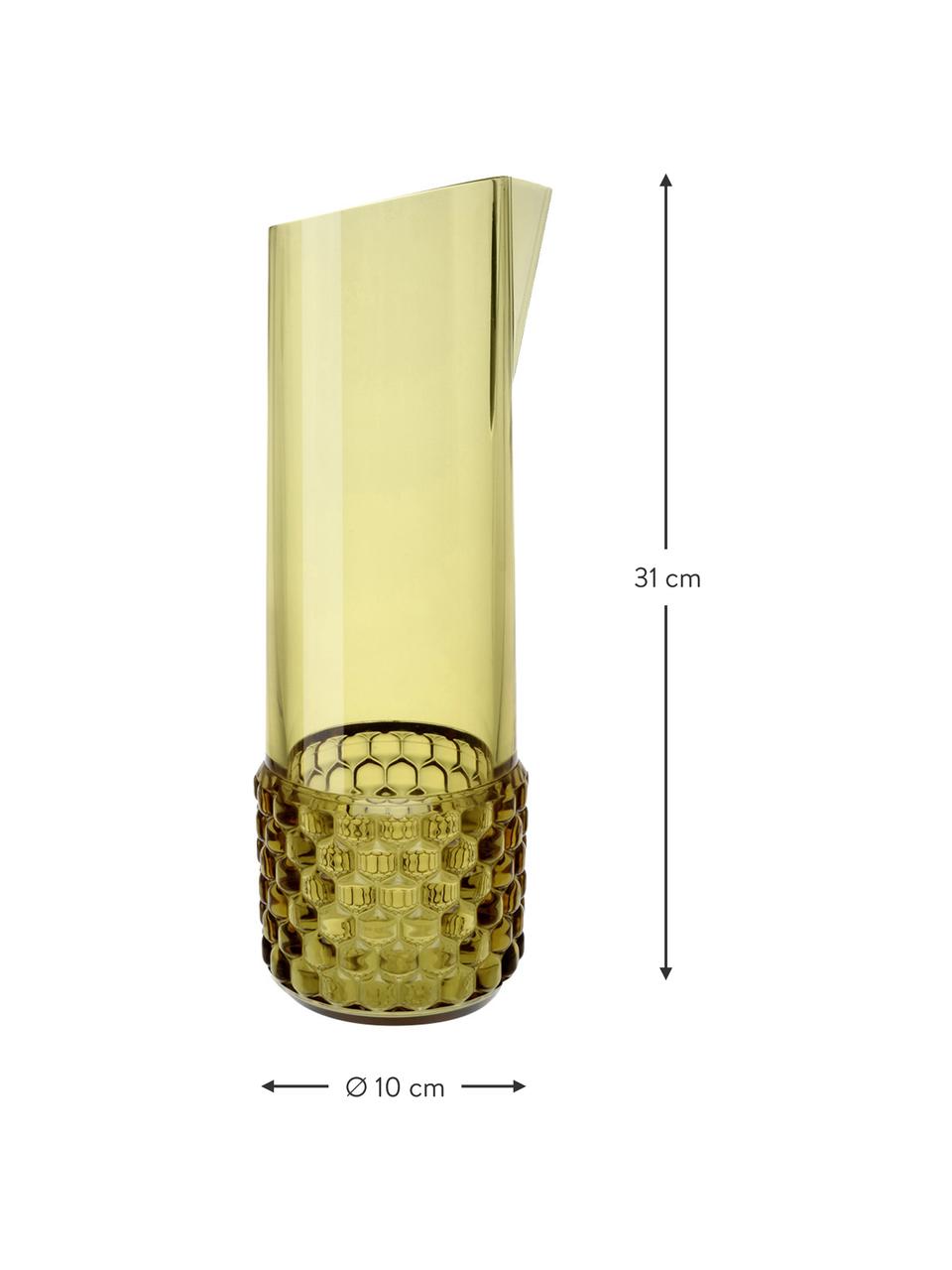 Waterkaraf Jellies met structuurpatroon, 1.3 L, Kunststof, Lichtgroen, transparant, 1.3 L