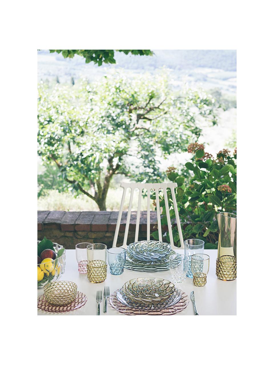 Jarra con relieves Jellies, 1,3 L, Plástico, Verde claro transparente, 1,3 L