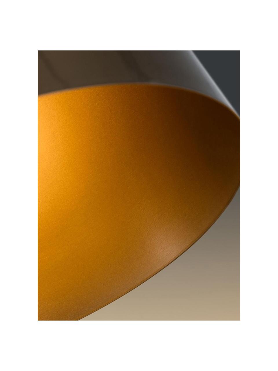 Stehlampe Anina, Metall, Schwarz, Messingfarben, 103 x 171 cm