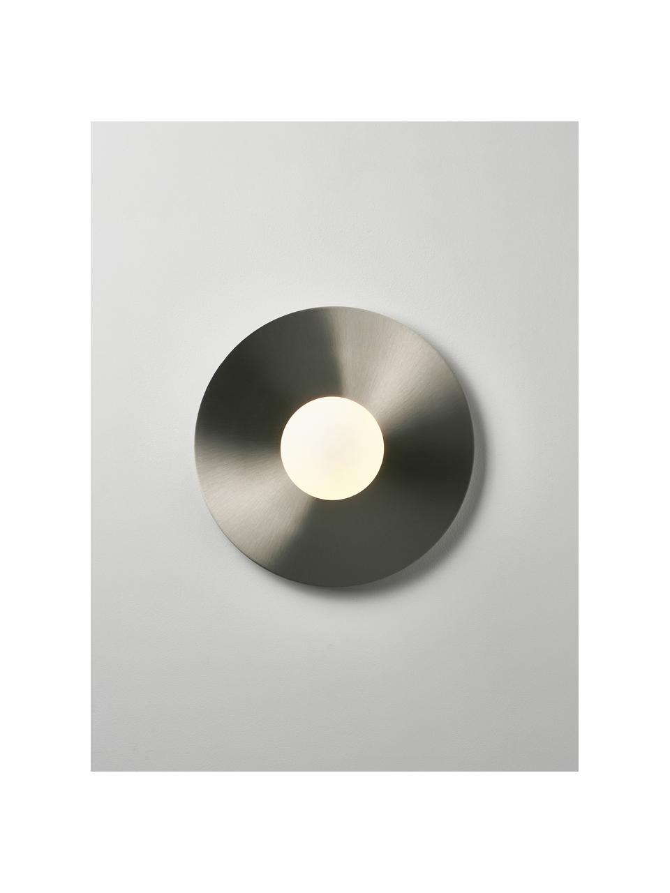 Aplique / Plafón Starling, Pantalla: vidrio opalino, Plateado, blanco, Ø 33 x F 14 cm
