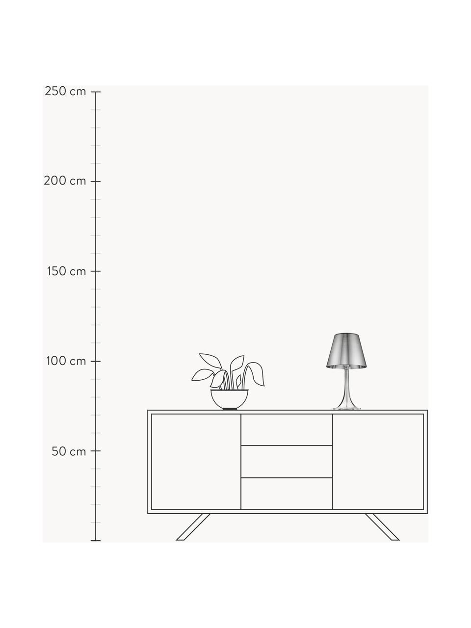 Dimmbare Tischlampe Miss K, Kunststoff, Silberfarben, Transparent, B 24 x H 43 cm