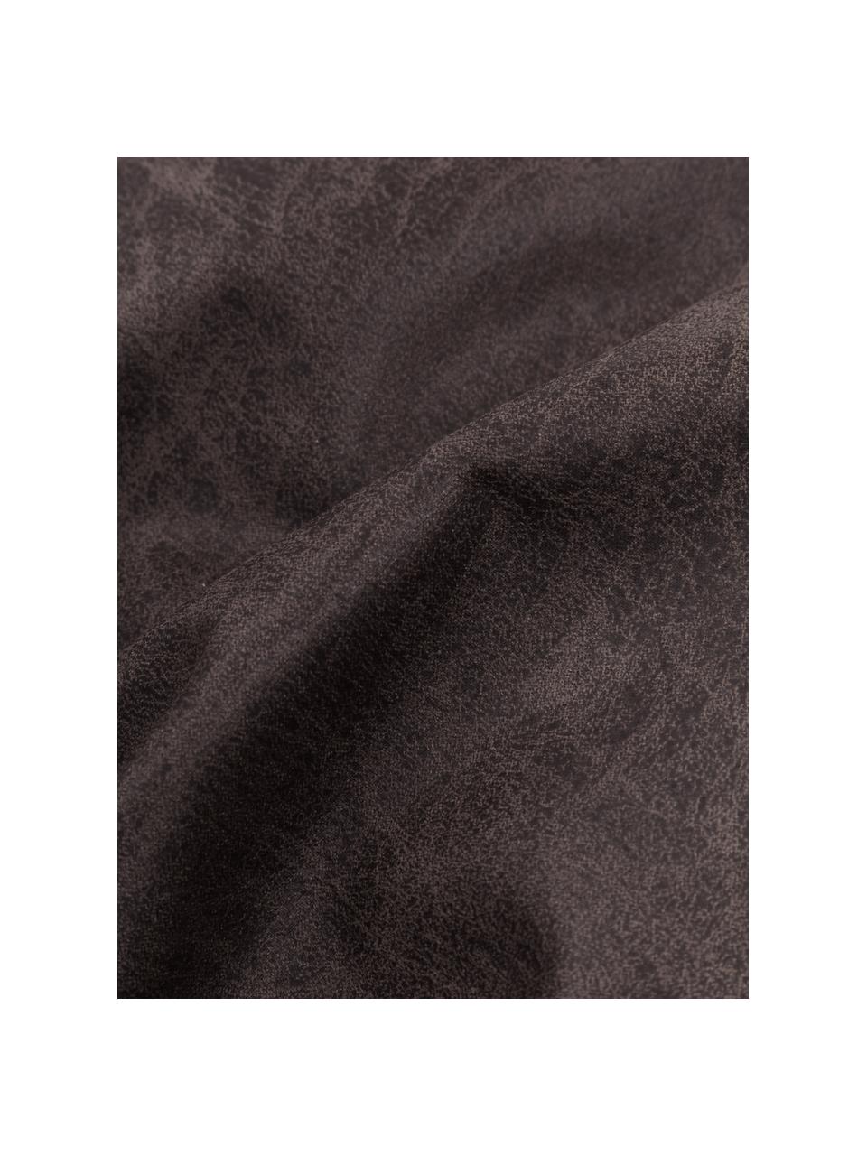 Cuscino arredo in pelle riciclata color marrone-grigio Lennon, Rivestimento: Pelle riciclata (70% pell, Marrone, grigio, Larg. 60 x Lung. 60 cm