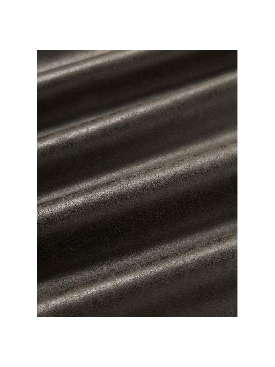 Cojín de cuero reciclado sofá Lennon, Tapizado: cuero reciclado (70% cuer, Estructura: madera maciza, madera con, Patas: plástico, Cuero gris pardo, An 60 x L 60 cm