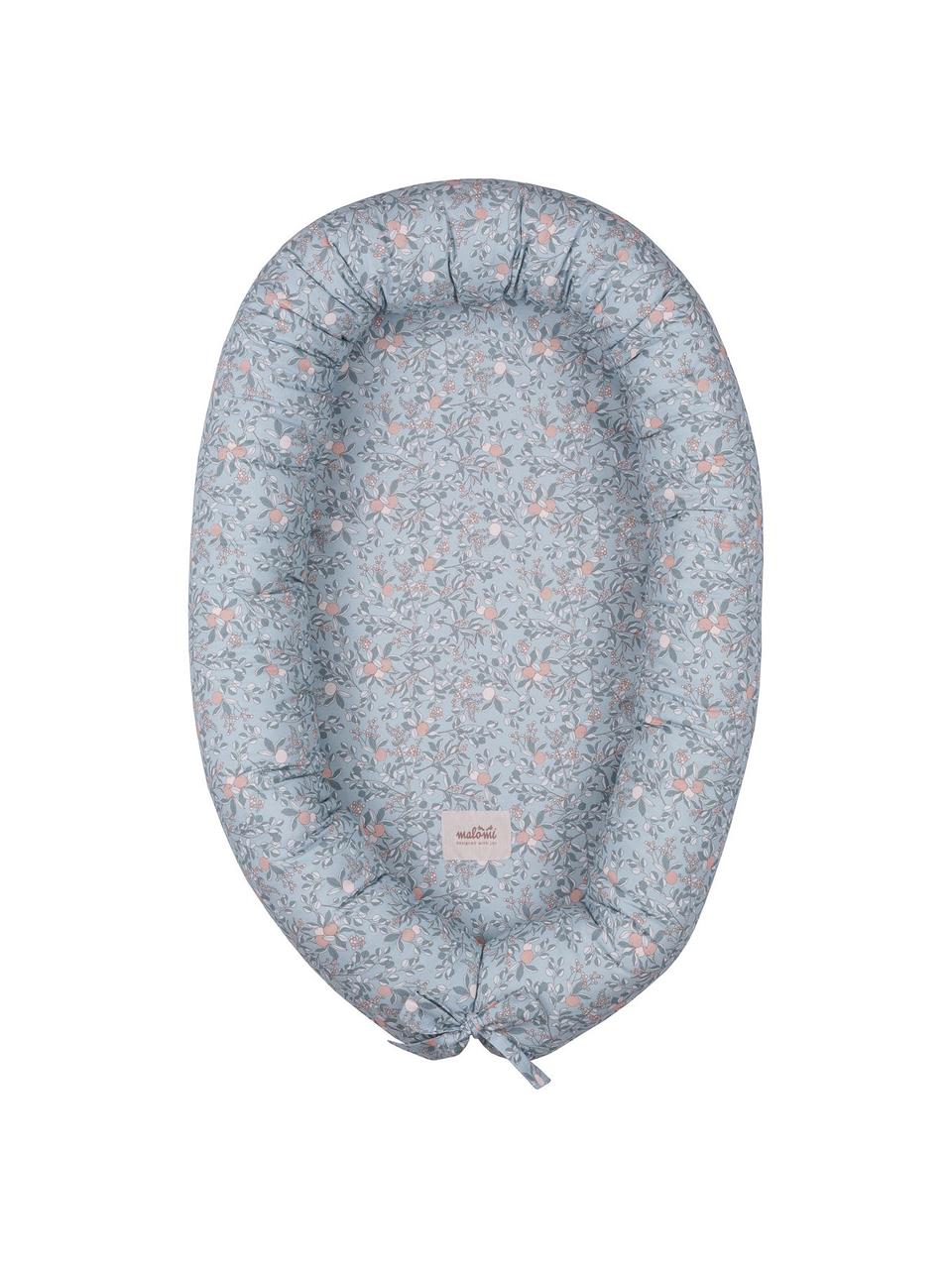 Babynest Apricot, Funda: algodón, Funda: algodón, Tonos azules, blanco, beige, An 55 x L 85 cm