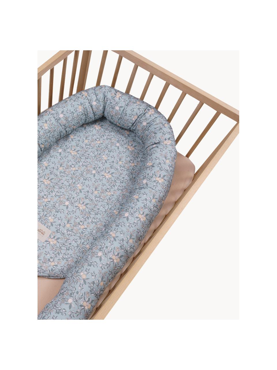 Babynest Apricot, Rivestimento: cotone, Materasso: , Rivestimento: cotone, Tonalità blu, bianco, beige chiaro, Larg. 55 x Lung. 85 cm