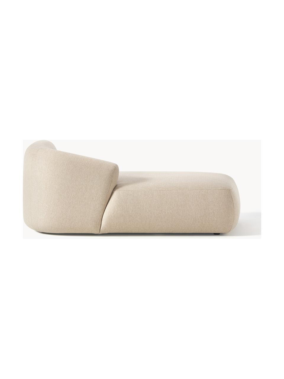 Diván rinconero Sofia, Tapizado: 100% polipropileno Alta r, Estructura: madera de pícea, tablero , Patas: plástico El material util, Tejido beige claro, An 185 x F 92 cm, chaise longue derecha