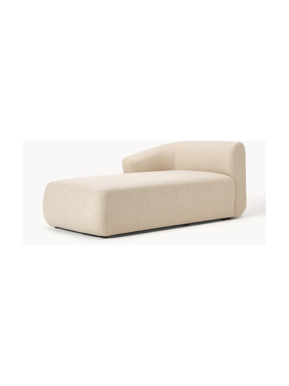 Diván rinconero Sofia, Tapizado: 100% polipropileno Alta r, Estructura: madera de pícea, tablero , Patas: plástico El material util, Tejido beige claro, An 185 x F 92 cm, chaise longue derecha