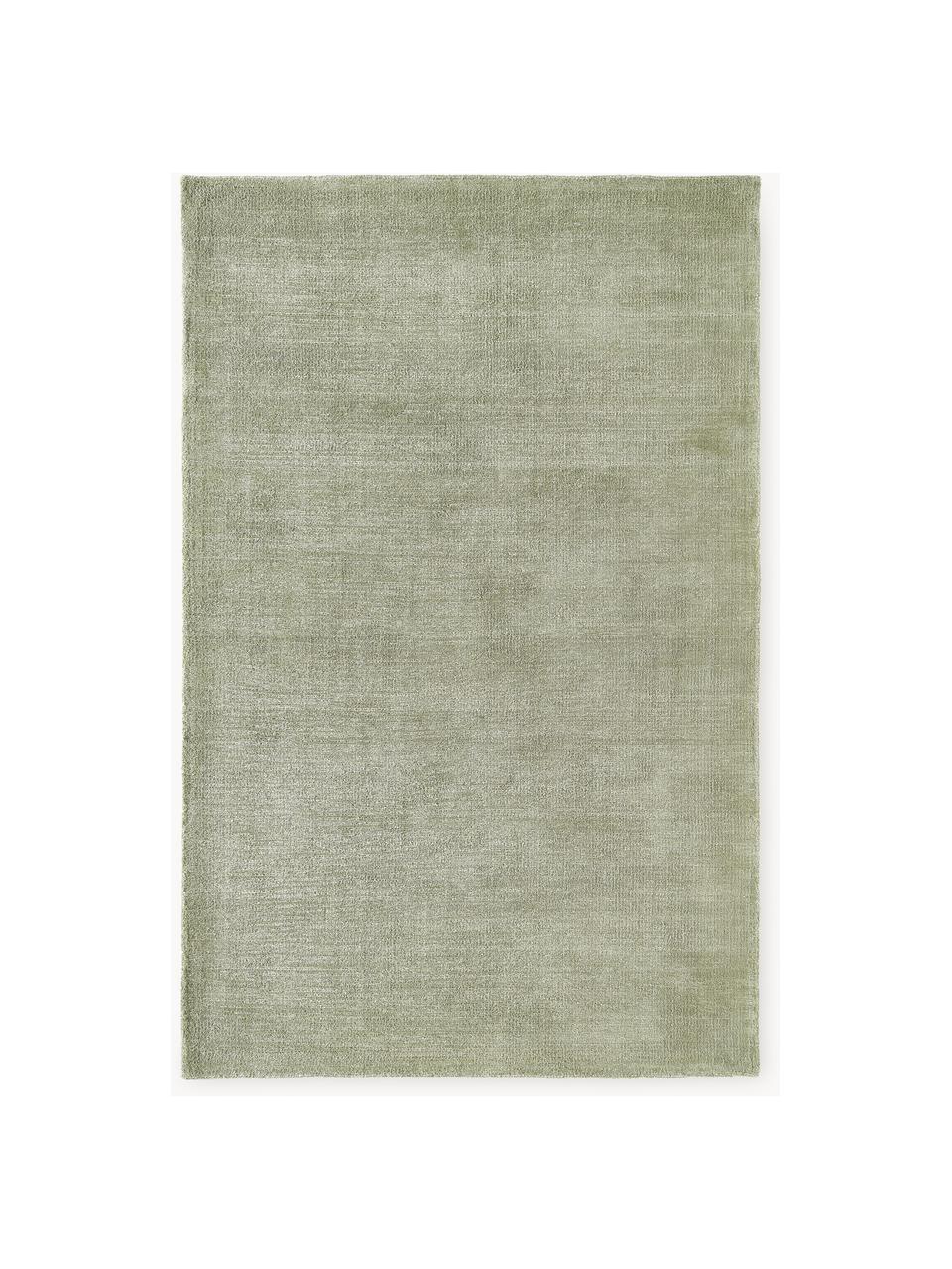 Handgewebter Kurzflor-Teppich Ainsley, 60 % Polyester, GRS-zertifiziert
40 % Wolle, Hellgrün, B 160 x L 230 cm (Größe M)