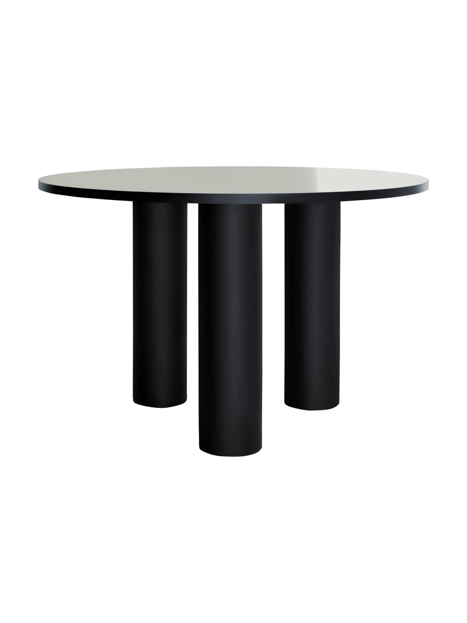 Pastill Colette dining table ø 120 cm Black, MDF, Walnut, Schwarz, Ø 120 x H 72 cm
