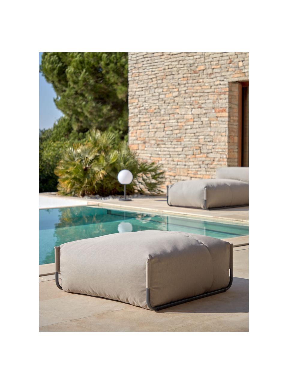 Outdoor-Pouf Square, Bezug: Polyester, Polypropylen, , Gestell: Aluminium, lackiert, Beige, B 101 x T 101 cm