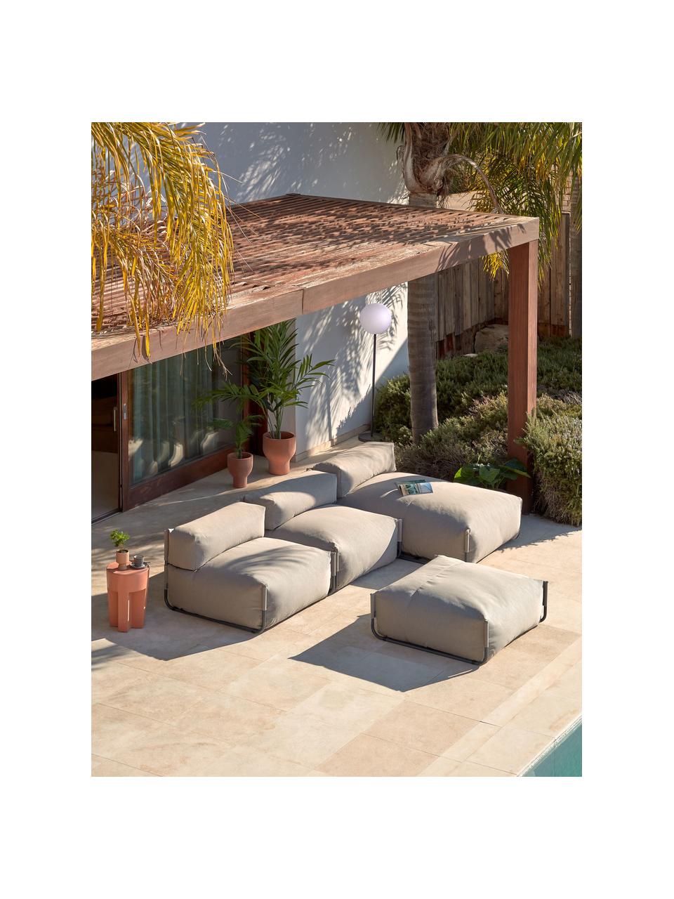 Outdoor-Pouf Square, Bezug: Polyester, Polypropylen, , Gestell: Aluminium, lackiert, Beige, B 101 x T 101 cm