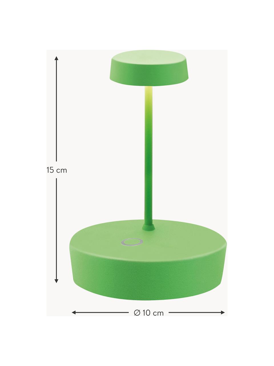 Mobile Dimmbare LED-Tischlampe Swap Mini, Hellgrün, Ø 10 x H 15 cm