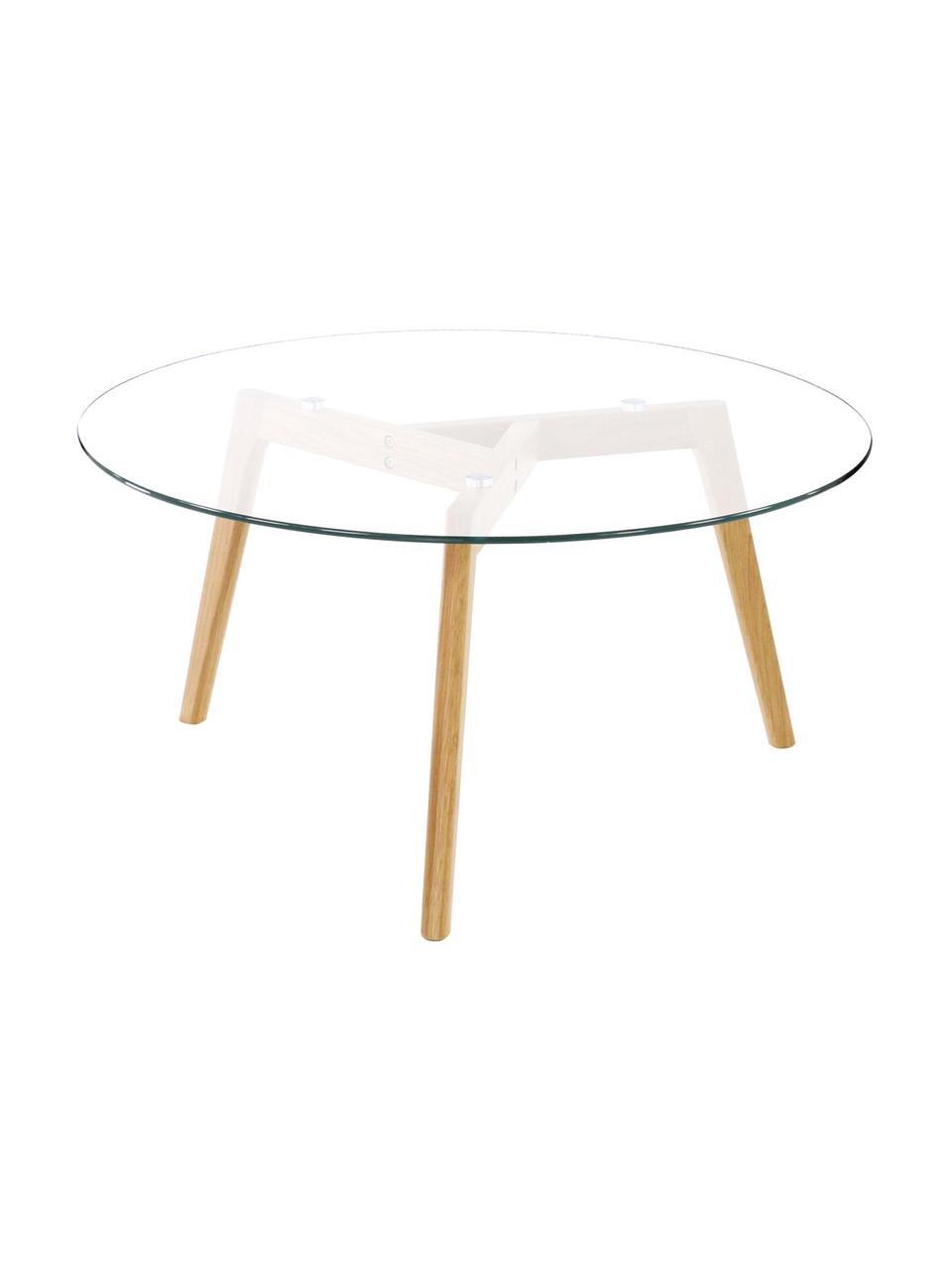 Okrągły stolik kawowy ze szklanym blatem Bloom, Transparentny, Ø 90 x W 40 cm
