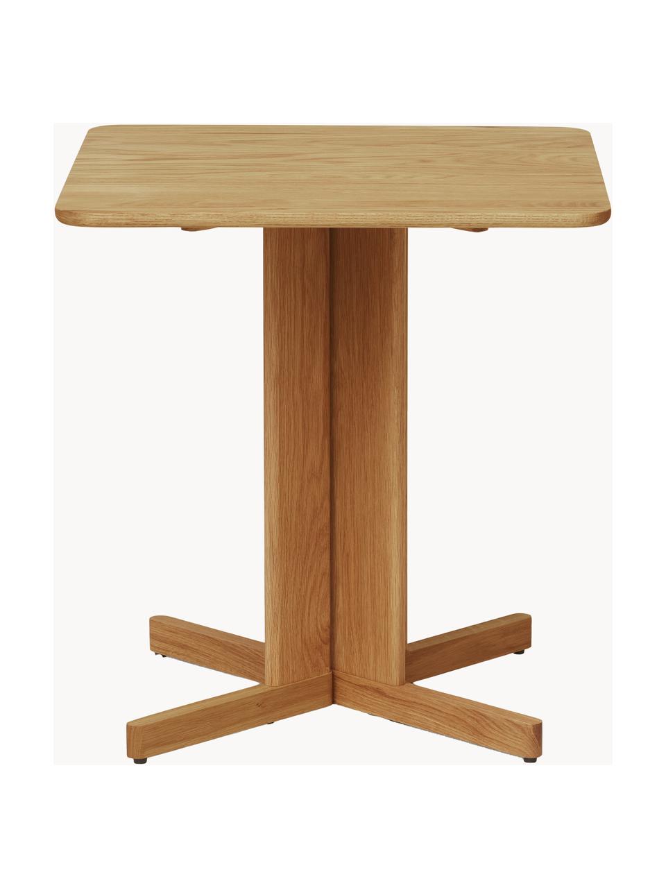 Jedálenský stôl z dubového dreva Quatrefoil, 68 x 68 cm, Dubové drevo, Dubové drevo, Š 68 x H 68 cm
