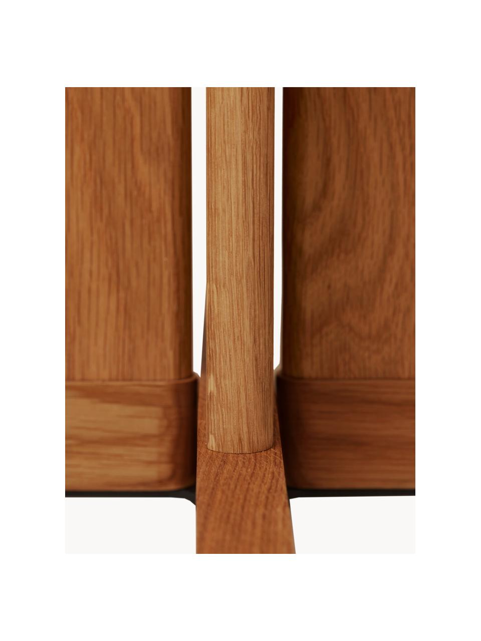 Stół do jadalni z drewna dębowego Quatrefoil, 68 x 68 cm, Drewno dębowe, Drewno dębowe, S 68 x G 68 cm