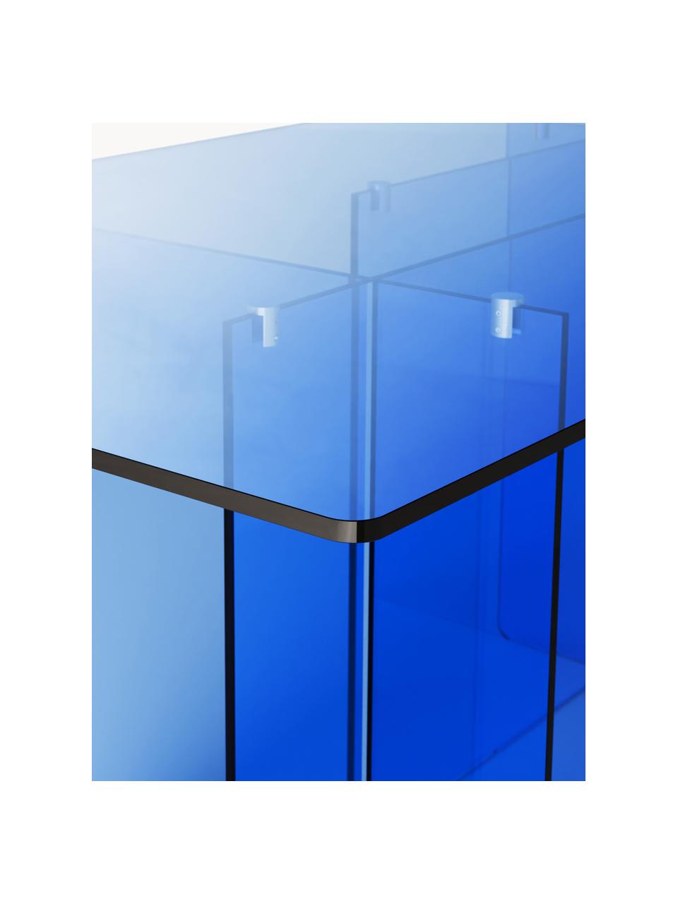Table en verre Anouk, 180 x 90 cm, Verre, Bleu, transparent, larg. 180 x haut. 90 cm