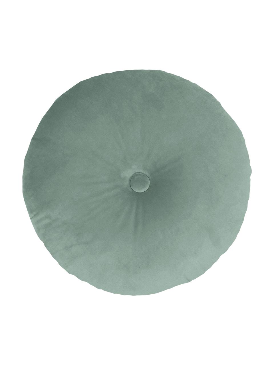 Coussin rond velours brillant Monet, Menthe, Ø 40 cm