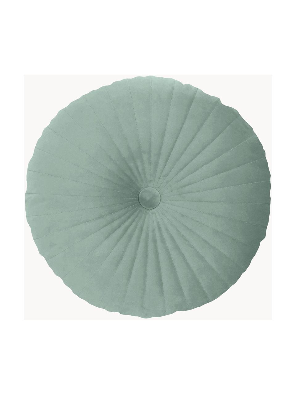 Coussin rond en velours Monet, Menthe, Ø 40 cm