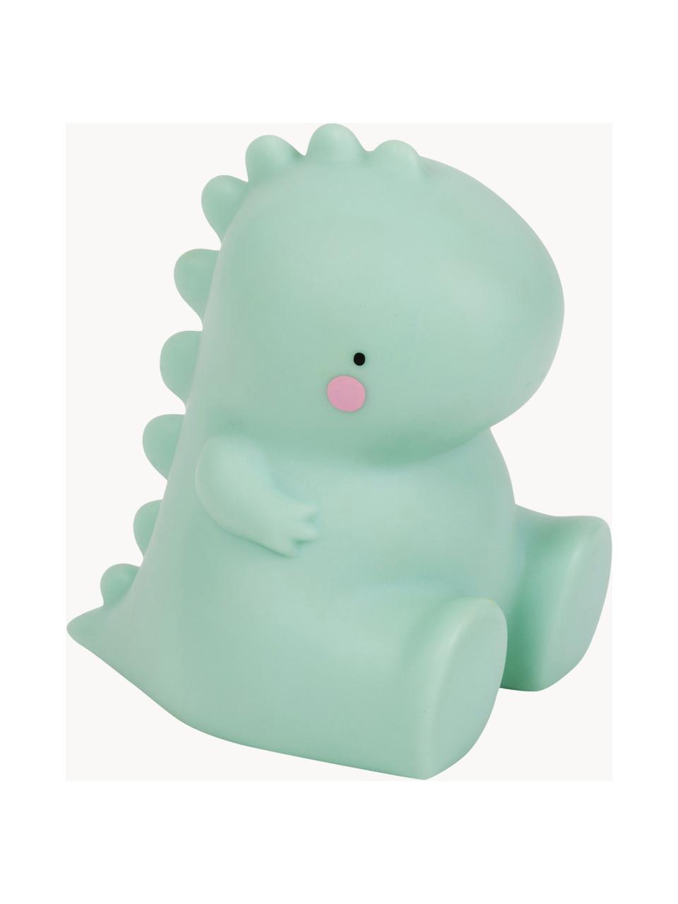 Lampada per bambini con funzione timer T-Rex, Plastica, Verde menta, Larg. 13 x Alt. 13 cm