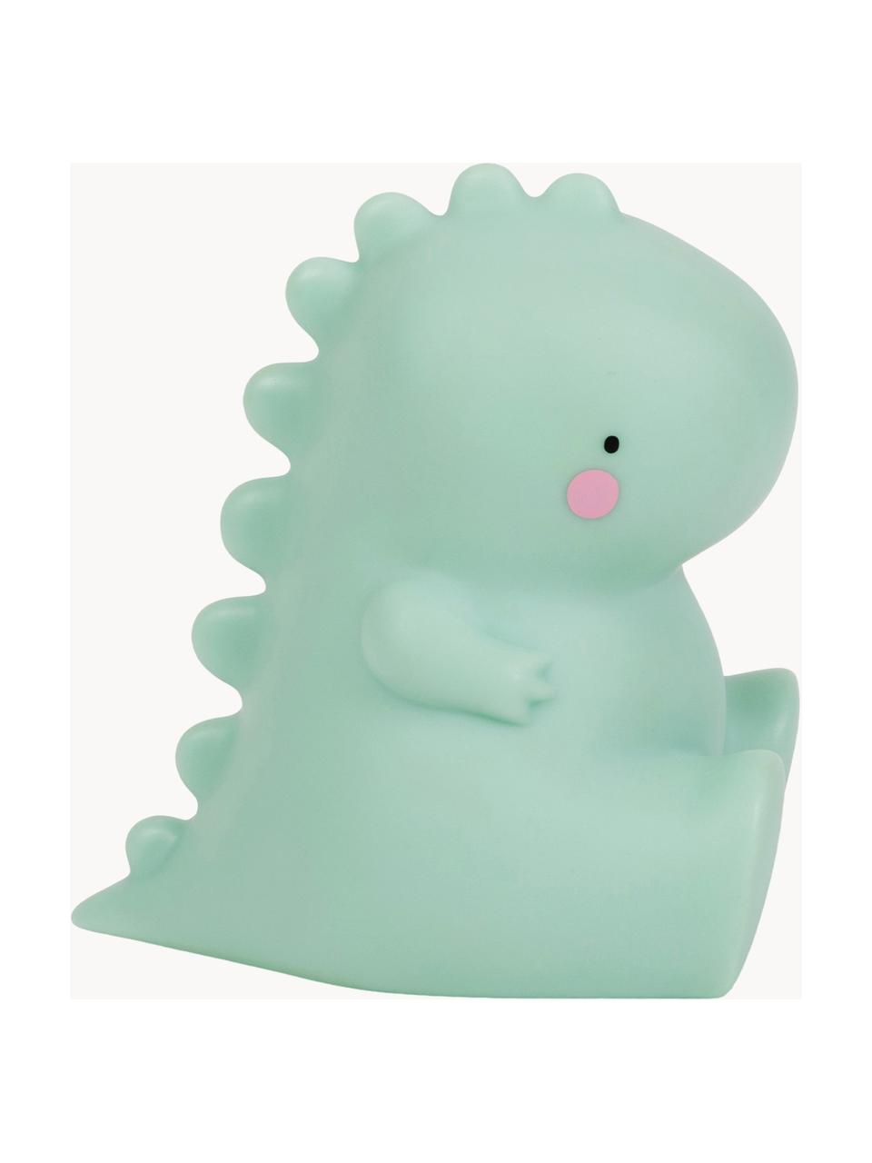 Lampada per bambini con funzione timer T-Rex, Plastica, Verde menta, Larg. 13 x Alt. 13 cm