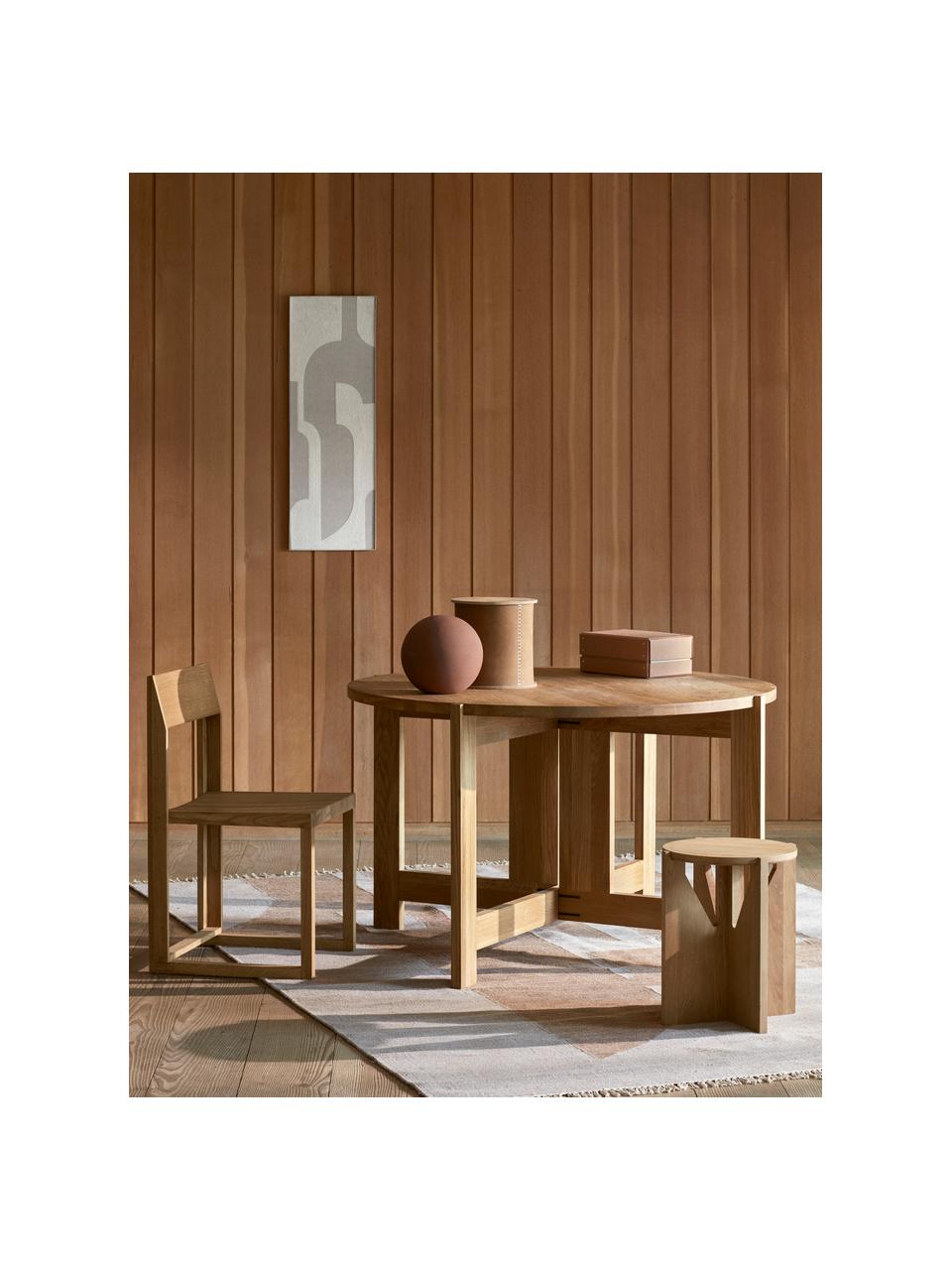Okrúhly stôl Collector, Ø 120 cm, Dubové drevo, s FSC certifikátom, Dubové drevo, ošetrené olejom, Ø 120 x V 74 cm