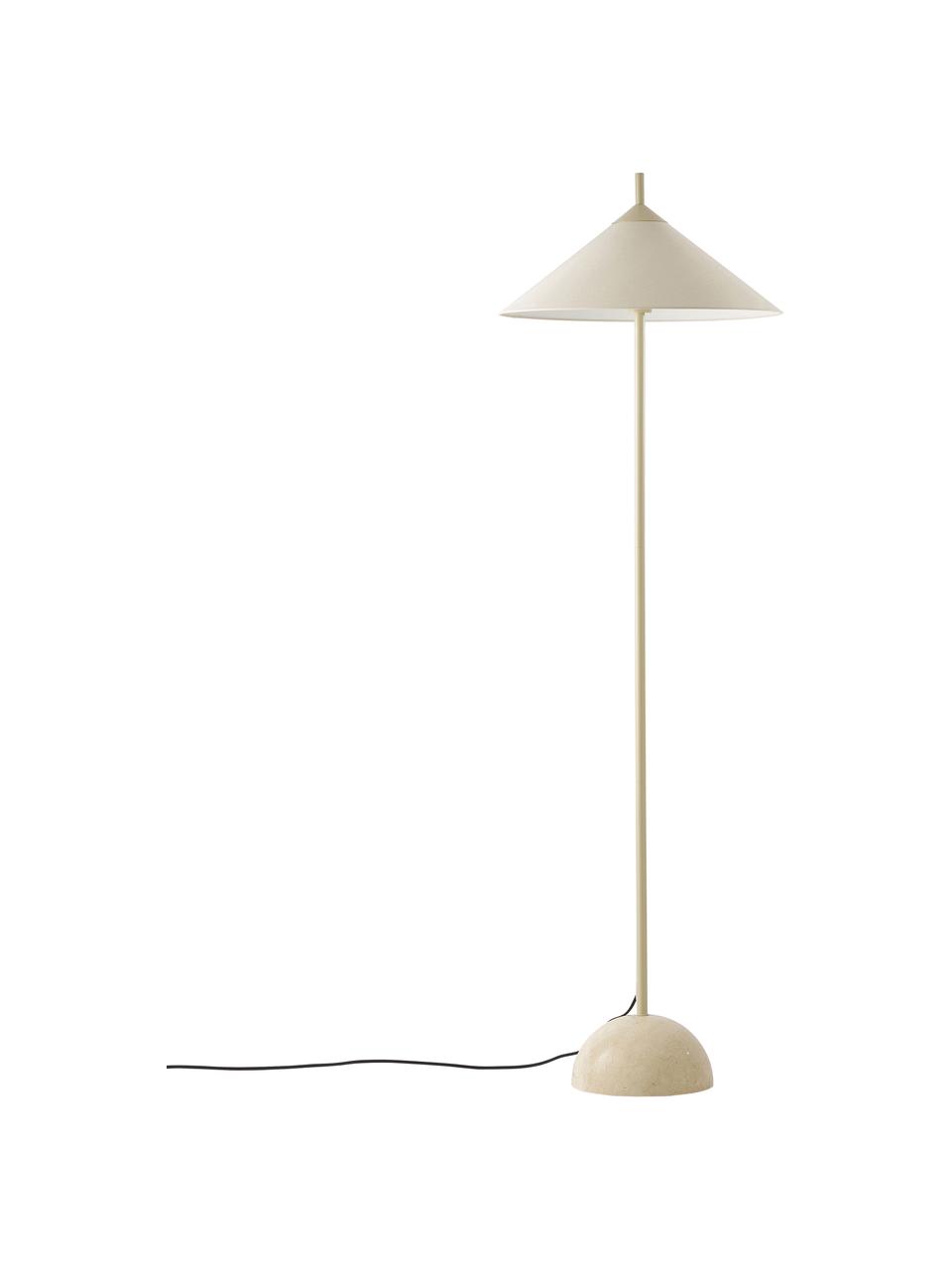 Stojacia lampa s mramorovým podstavcom Vica, Béžová, Ø 50 x V 160 cm