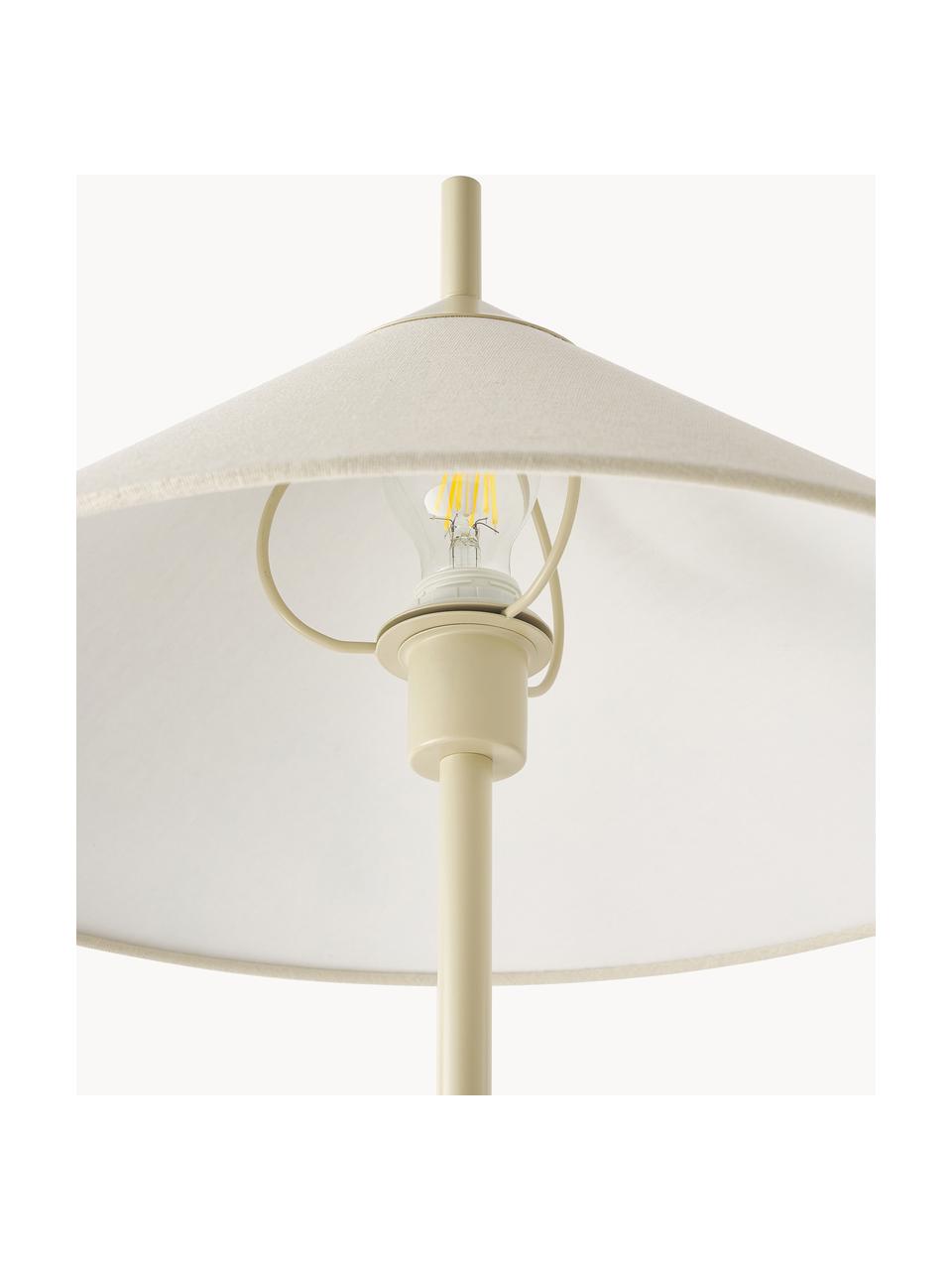 Lampadaire avec socle en marbre Vica, Beige, haut. 160 cm