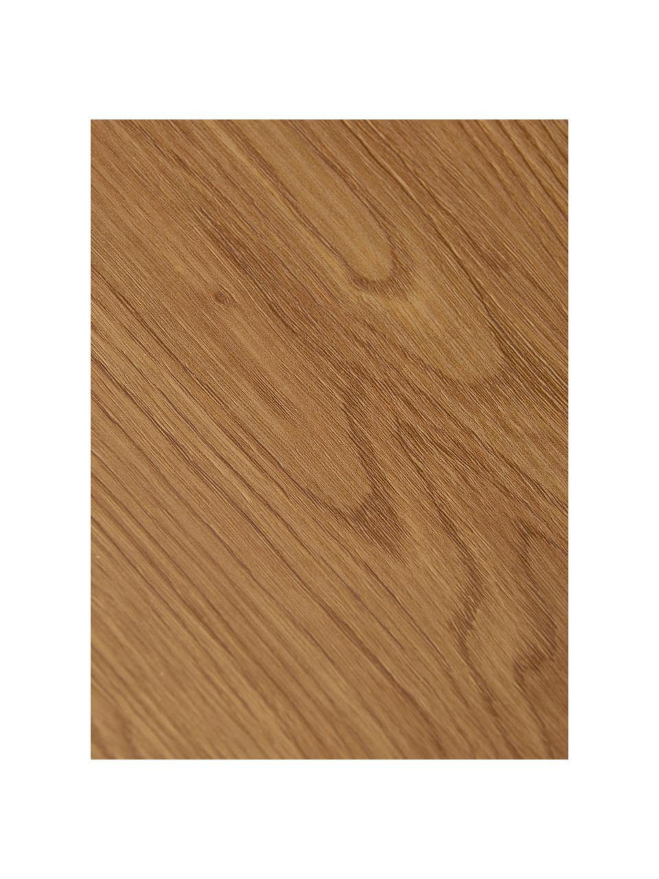 Regał Seaford, Stelaż: metal lakierowany proszko, O wyglądzie drewna naturalnego, czarny, S 77 x W 185 cm