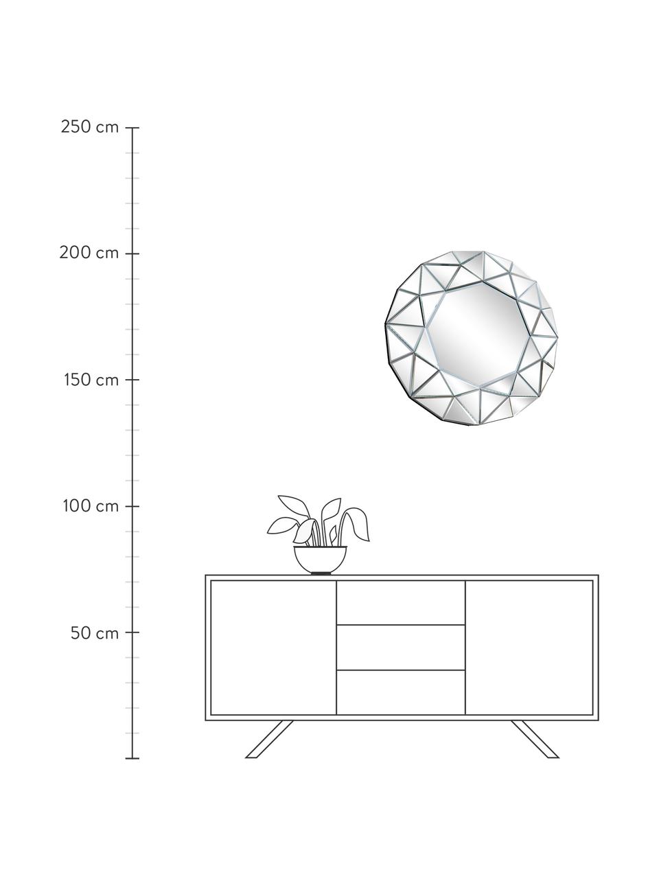 Wandspiegel Zaragoza met lijst van spiegelglas, Spiegelglas, Ø 70 x D 5 cm