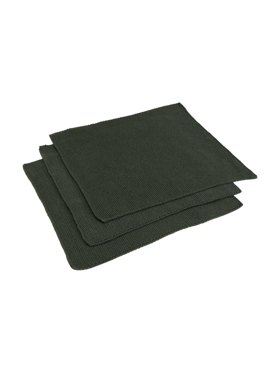 Baumwoll-Spültücher Soft, 3 Stück, 100 % Baumwolle, Dunkelgrün, B 29 x L 30 cm